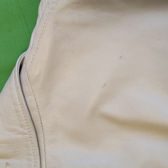 White Italian leather jacket - Picture 8 of 10